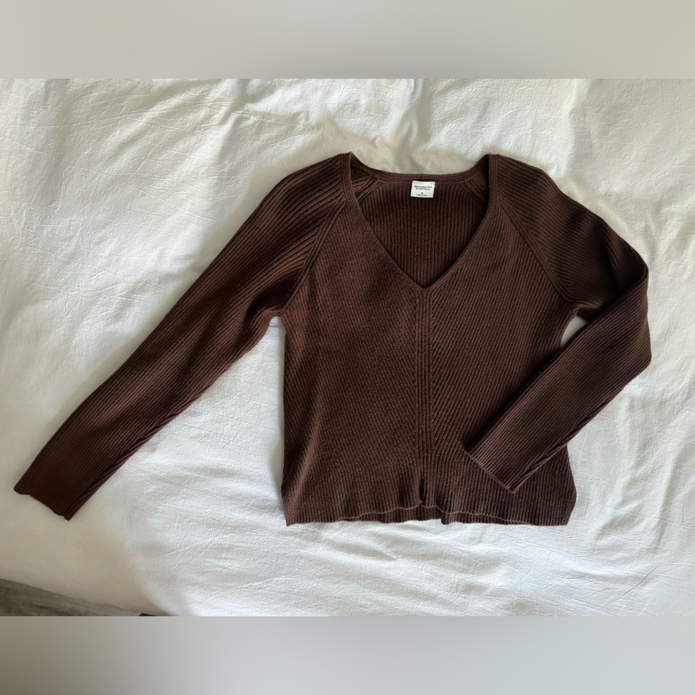 Abercrombie and Fitch Brown Ribbed Sweater